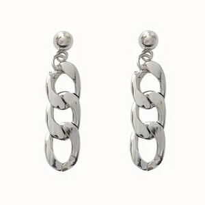 Silver Chain Link Earrings